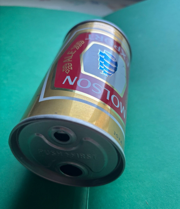 Old Vintage "Molson Export ale" S/S Empty Beer Can , Montreal Quebec CANADA boat