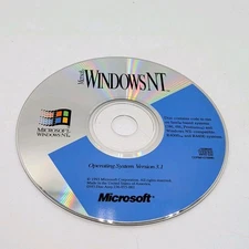 Microsoft Windows NT 3.1 CD Genuine For Intel Based Systems & NT R4000 & R4400