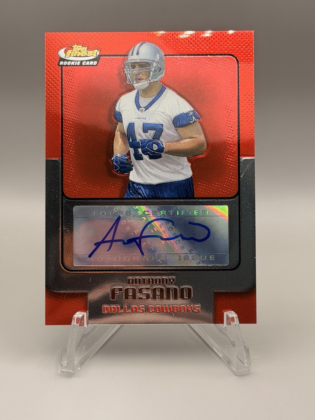 Anthony Fasano Finest #166 Autograph
