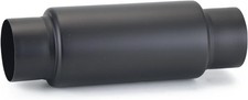 3" Inlet Exhaust Resonator, 3" Inlet 3" 3" Inlet 12" Overall Length Black