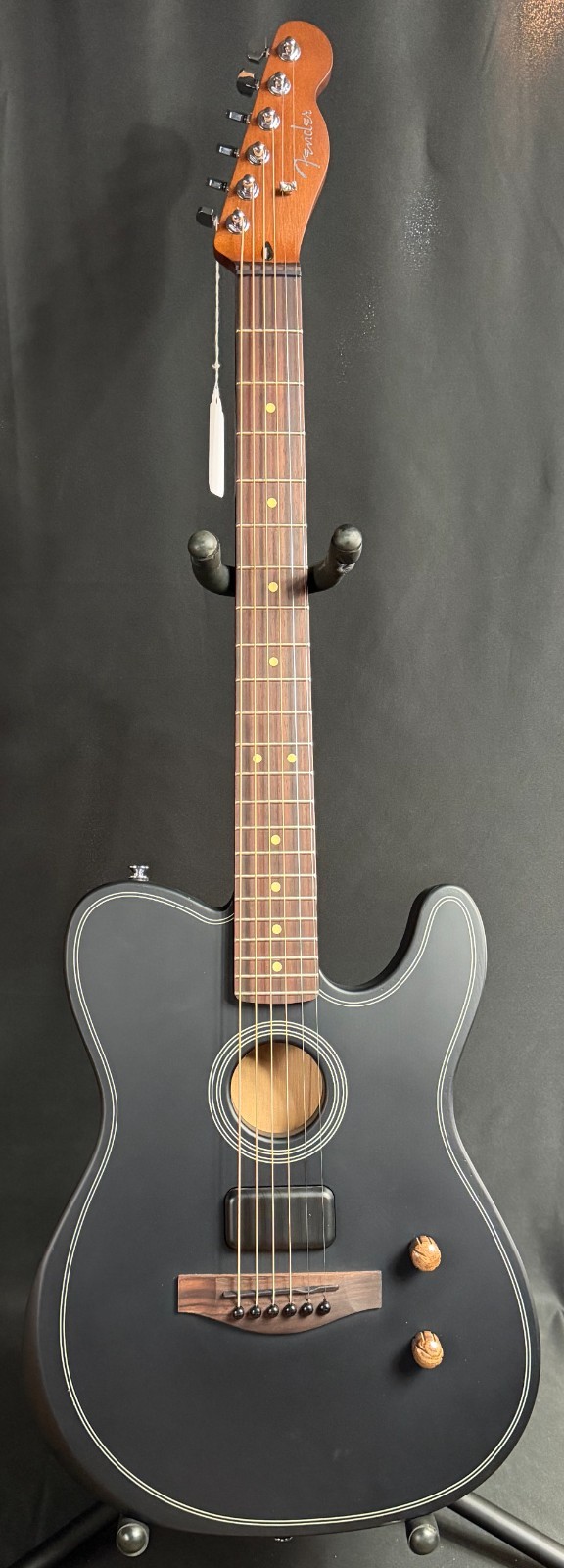 Fender Acoustasonic Standard Telecaster Acoustic-Electric Guitar Black (551)