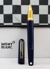 Montblanc Meisterstuck Star Walker Ballpoint Pen Black Ink & Blue+Gold Body.