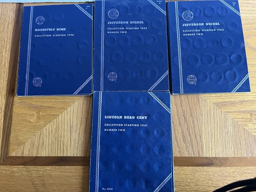 4 Whitman Coin Storage Books Empty Staring 1941 1946 1962 See Pictures 