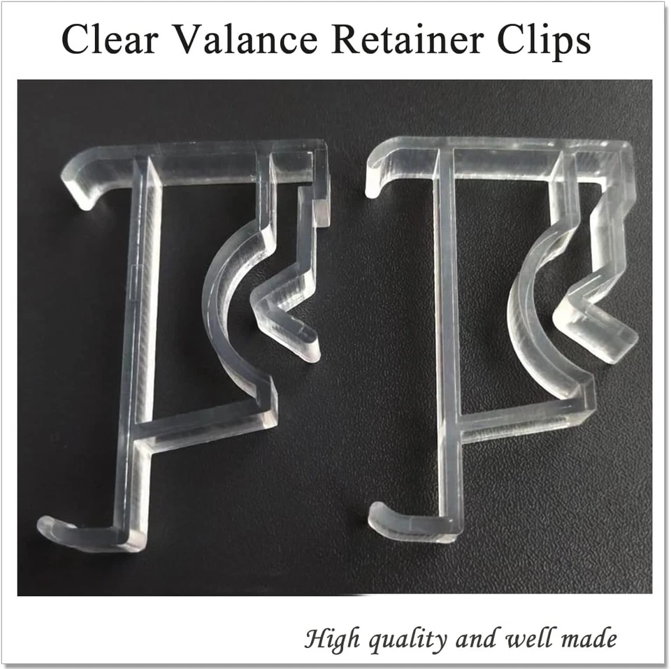 Clips para cenefa, clips ciegos transparentes de 2 pulgadas para persianas horizontales de madera o imitación madera Foto 3 de 4