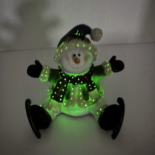 Skating Snowman Figurine, Color changing-Christmas - Picture 9 of 9