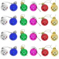 Accfore 24 Pack Christmas Balls Ornaments,Mini Shatterproof Multi Color