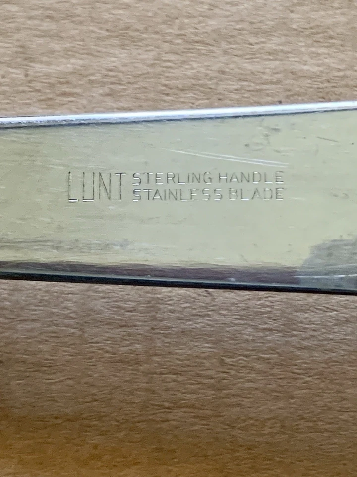 Sterling Handles LUNT Carving Knife & Fork Stainless Blade - Image 2 of 4