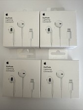 LOT OF 4: Apple MMTN2 EarPods Lightning Connector for iPhone 7 Plus