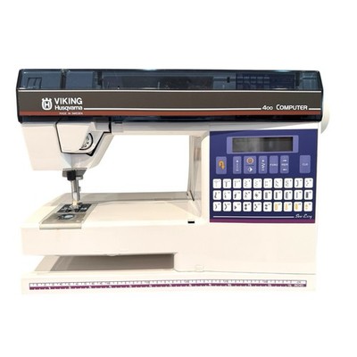 Viking Husqvarna 400 Computer Sewing Machine Wrkg W/Case & Pedal + Accessories