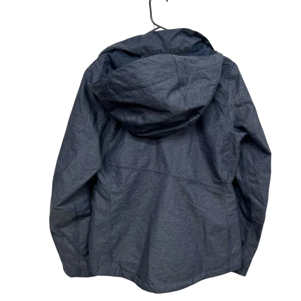 Chaqueta de esquí snowboard gris jaspeado The North Face para mujer con capucha al aire libre Gorpcore Foto 4 de 4