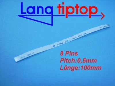 Flexkabel 8 PIN AWM 20624 80C Power Button Cable 100mm - Bild 1 von 4