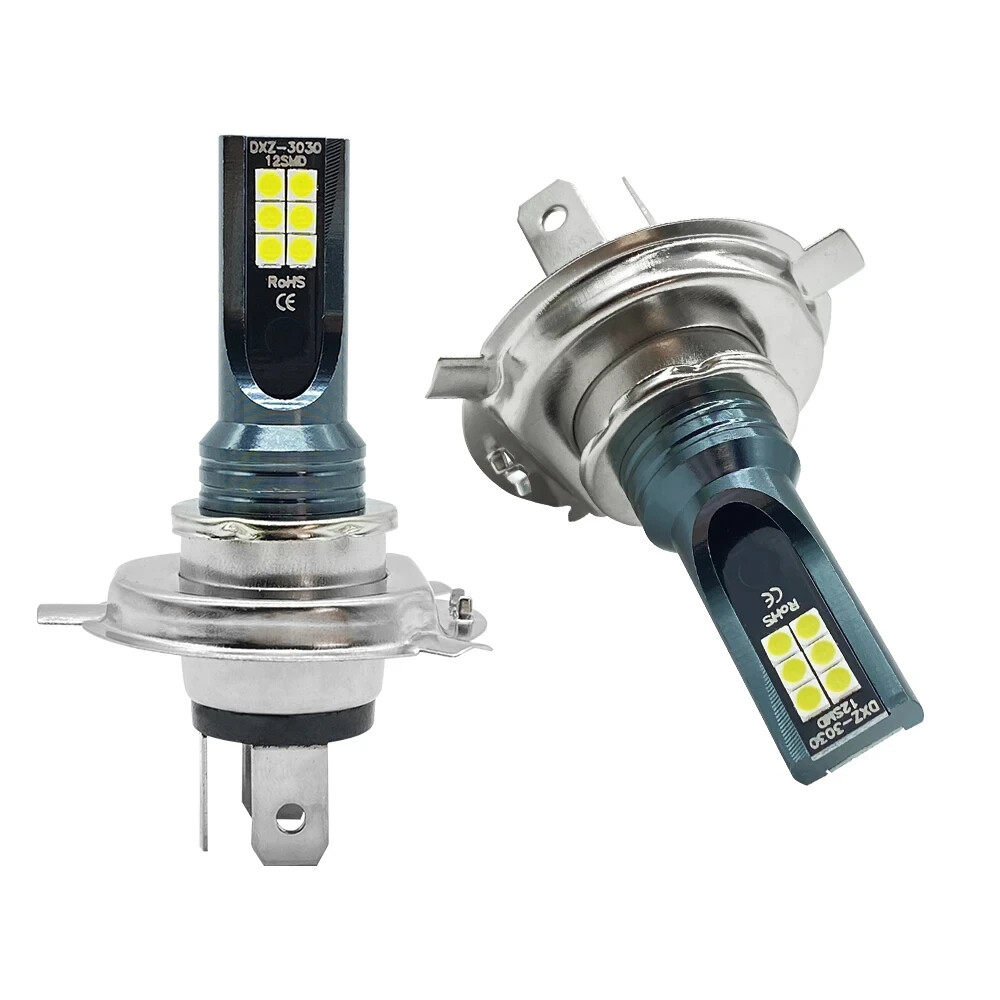 2x LAMPADE H4 LED 8000K 80W LAMPADINE FARI AUTO/MOTO LUCE BIANCA - Miniatura 5