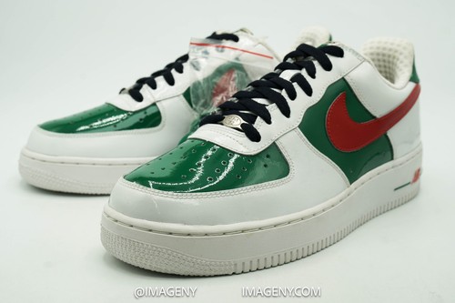 NIKE AIR FORCE 1 LOW SIZE 10.5 MEXICO WORLD CUP WHITE RED PINE GREEN 309096-162 - Picture 5 of 9