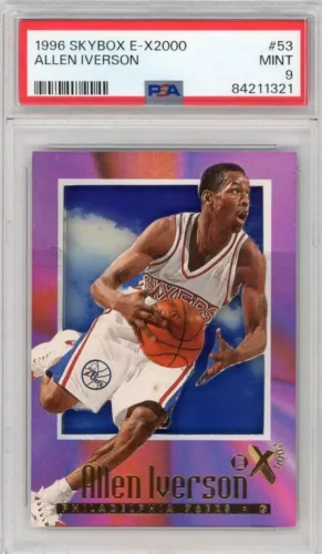 1996 SKYBOX E-X2000 Allen Iverson #53 PSA9 Philadelphia 76ers