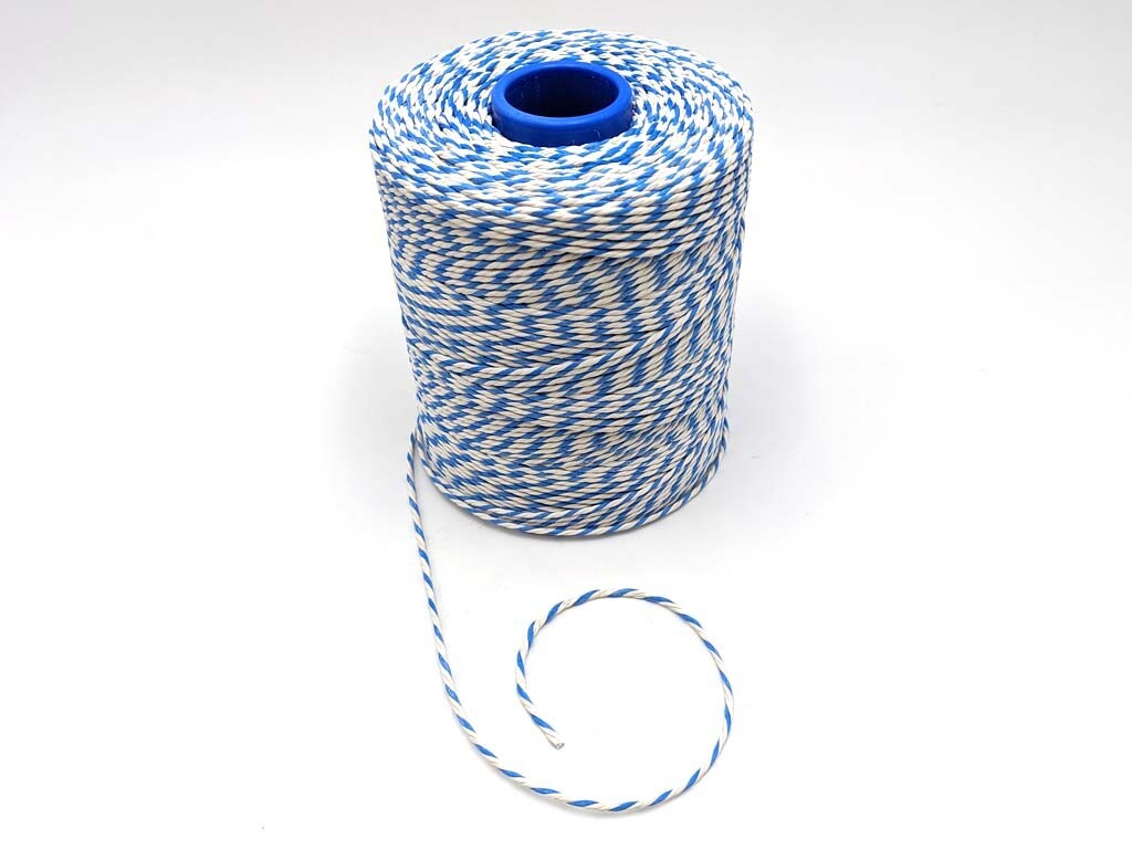 Twine String Bakers Blue & White Catering 2mm Arts Crafts Cotton 50m