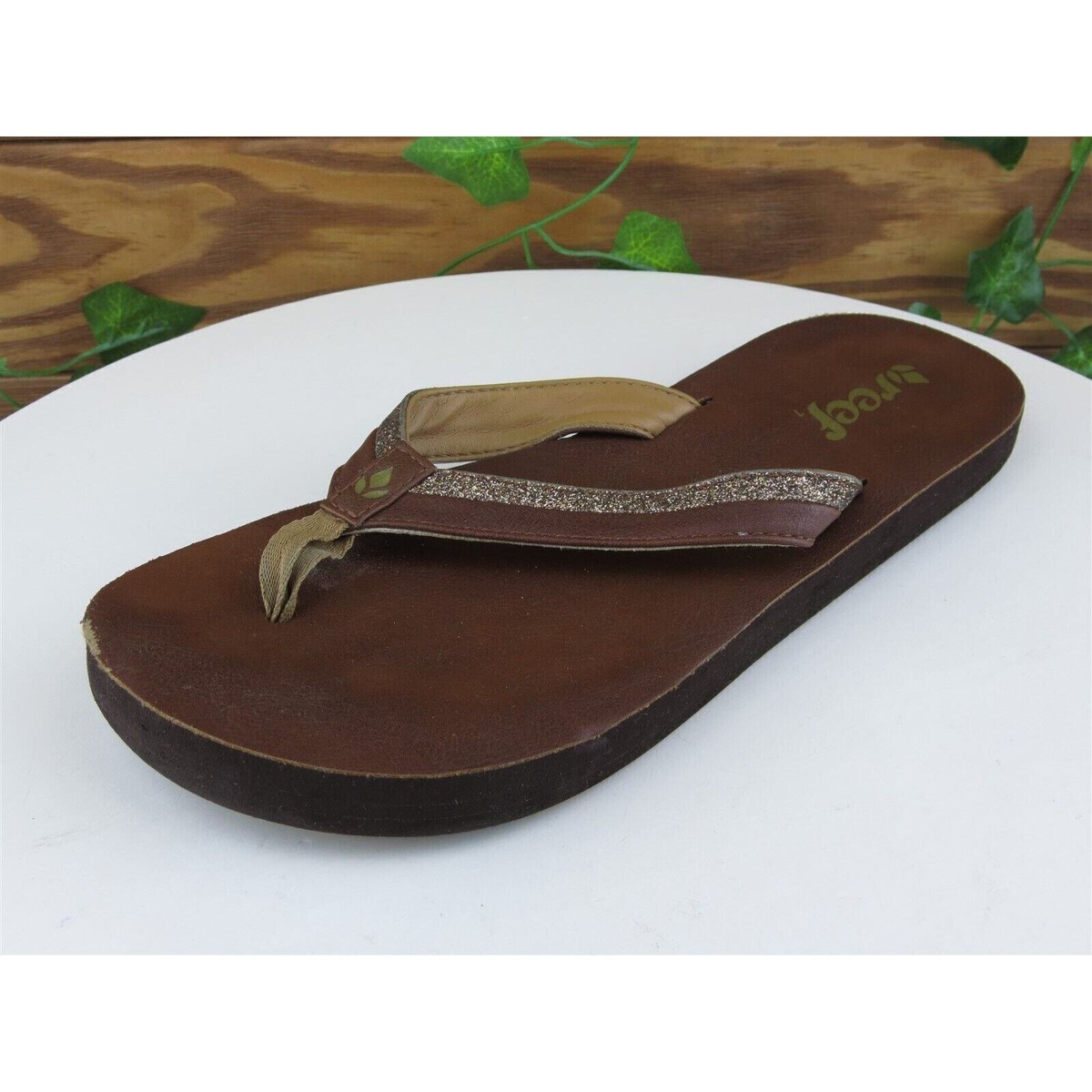 Reef Size 7 M Women Sandal Flip Flop Brown Synthetic | eBay
