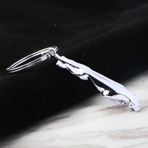 Jaguar Keychain Stainless Steel Design for Luxury Car Keyrings Key Chain Rings - Foto 10 di 14