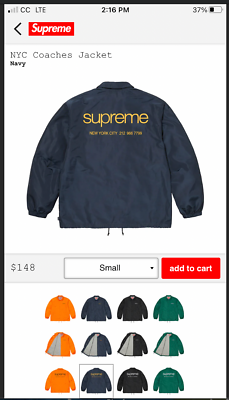 ジャケット・アウター Supreme NYC coaches jacket Navy M Supreme NYC Coaches jacket Size S | eBay