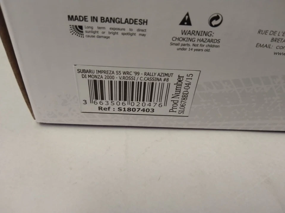 Solido Subaru Impreza S5 WRC99 #8 V. Rossi Rally Azimut Monza 2000 1/18 S1807403 - Immagine 3 di 3