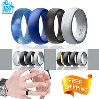 Men Silicone Wedding Ring Rubber Band 4 Pack Army Affordable Look Sports Sizable Men Silicone Wedding Ring Rubber Band 4 Pack Army Affordable Look Sports Sizable