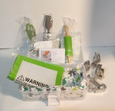 Tovla Jr Kids Baking Gift Set w/ Storage Case - Kid Baking Supplies - Dinosaur
