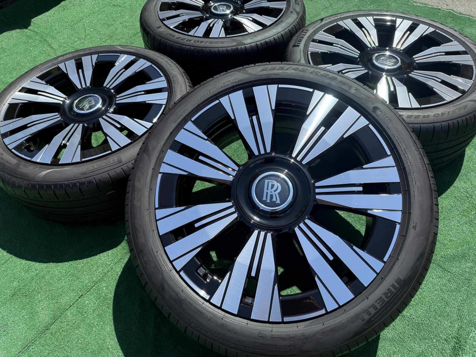 Rolls Royce Spectre 22 Inch OEM Wheels Tires Pirelli Staggered Rare 5x120 VIDEO
