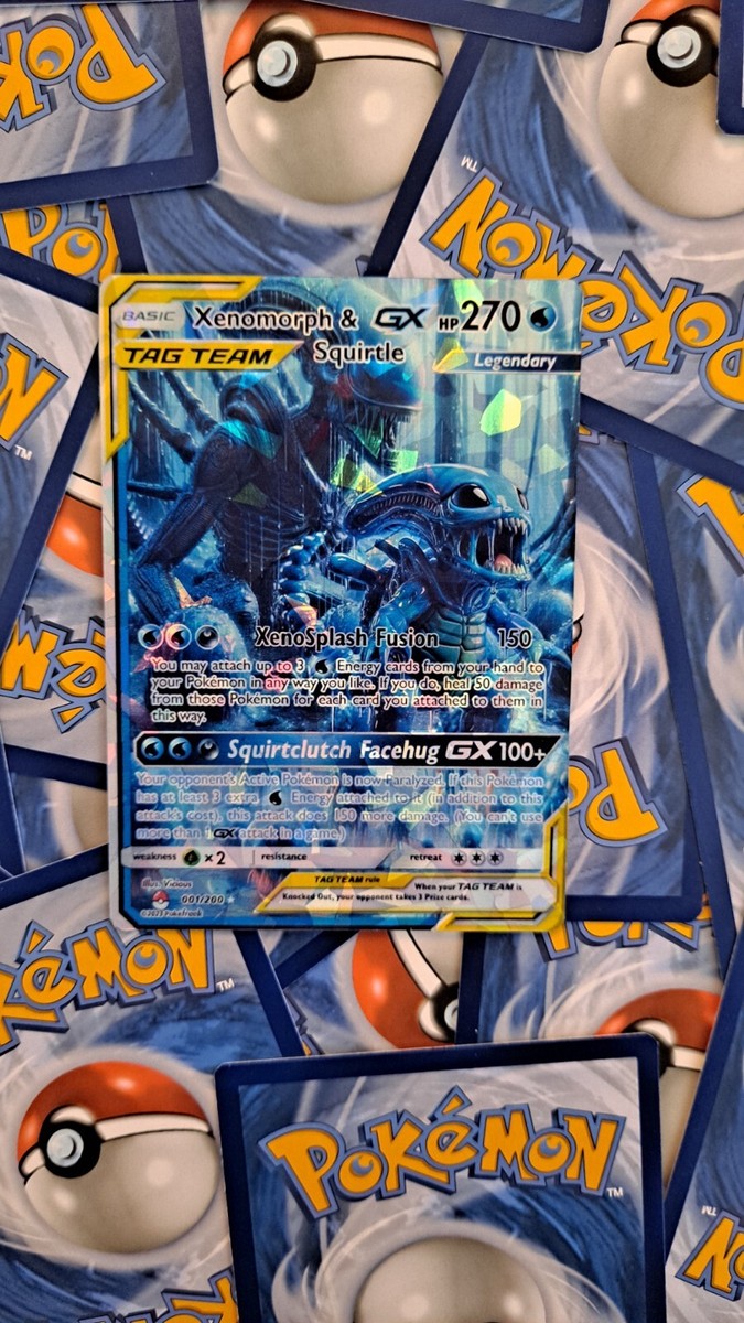 Squirtle And Xenomorph Tag Team Pokemon Card | eBay