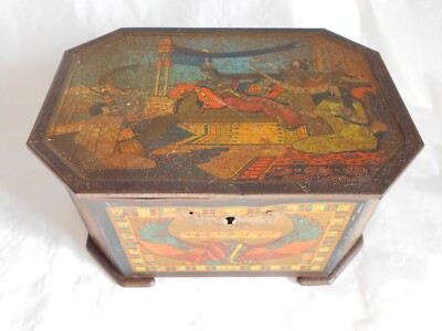 Vintage Blechdose 20er Jahre Tutanchamun Pharao Ägypter Art Deco Zeit