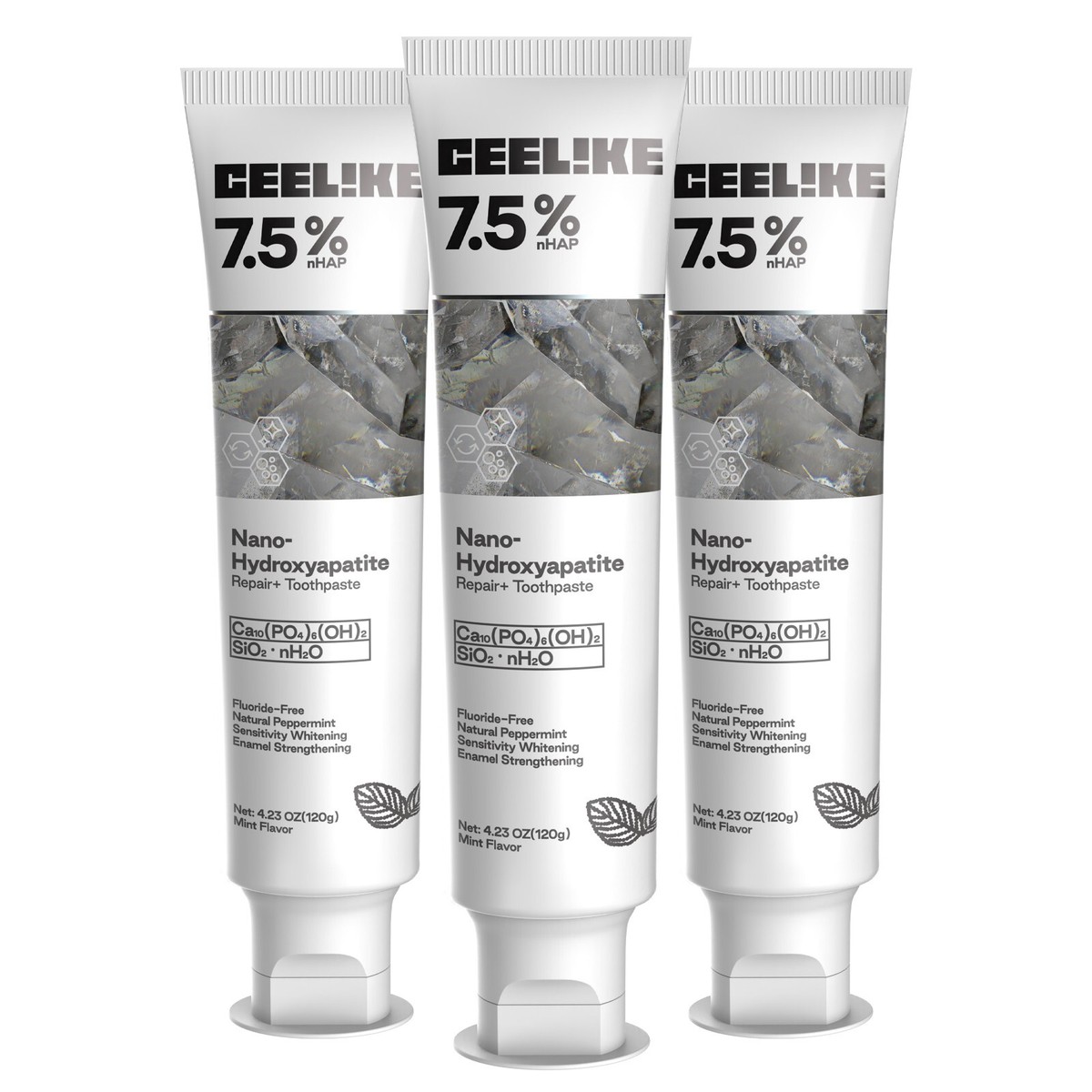CEELIKE 7.5% Nano Hydroxyapatite Toothpaste - 3 x 4.23 oz | eBay