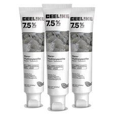 CEELIKE 7.5% Nano Hydroxyapatite Toothpaste - 3 x 4.23 oz