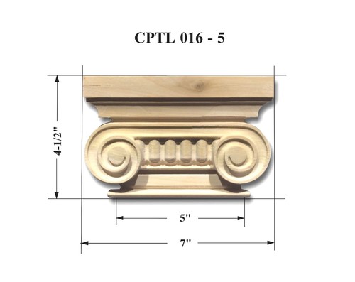 Solid Hardwood Greek/Roman Ionic Capitell - Picture 11 of 11
