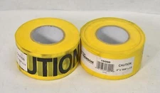 Lot of 2 CH Hanson Barricade Safety Tape Black Yellow 3' x 1000' 16000