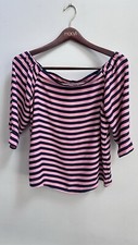 banana republic striped off the shoulder top size M