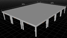 Cedarslink Professional Portable 12 X 16FT Riser Stage Kit System 23"-38" Height