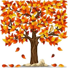 30 Custom Autumn Tree Personalized Address Labels