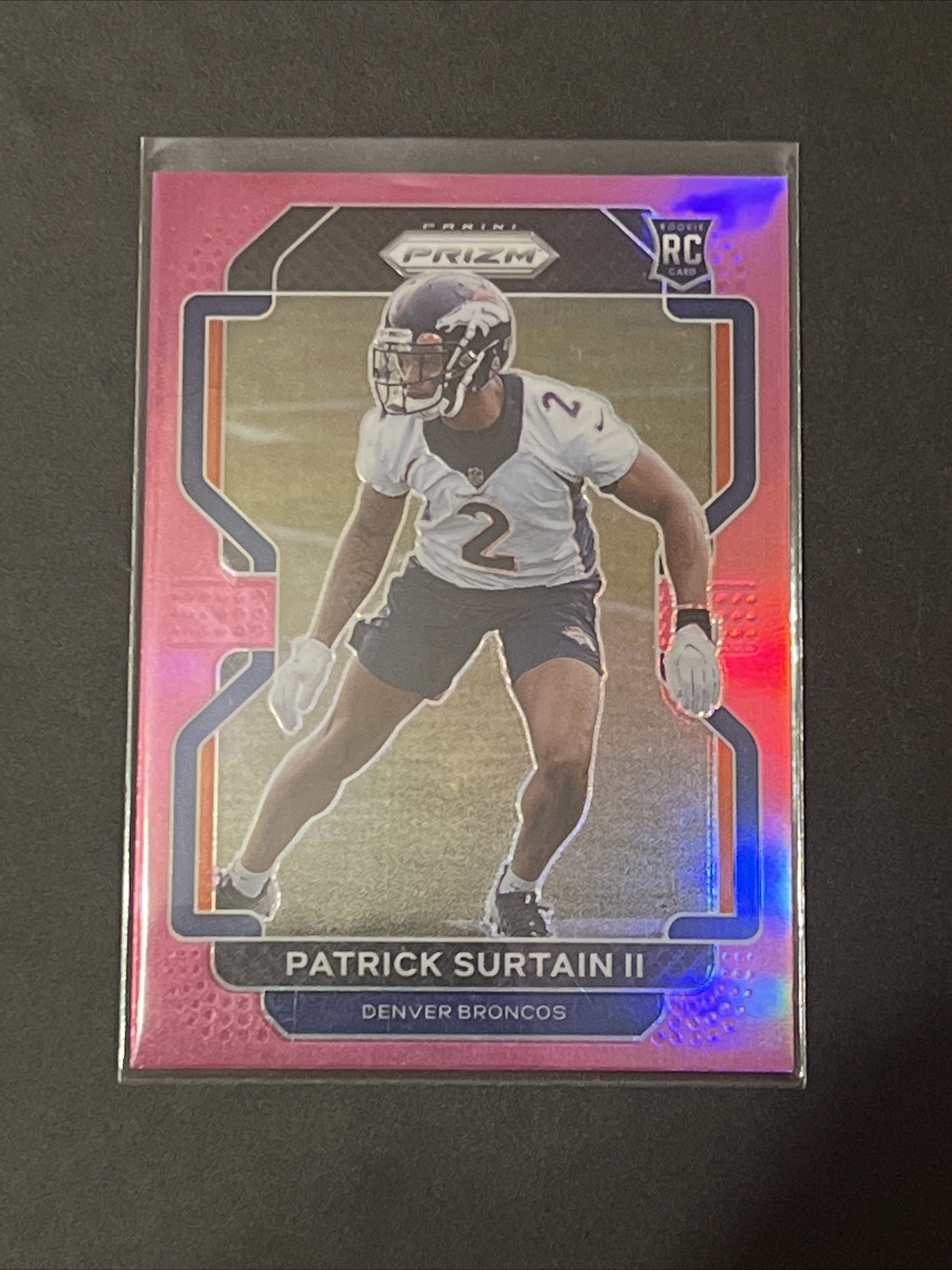 2021 Panini Prizm Patrick Surtain II RC Rookie Pink Prizm Card #374 Broncos