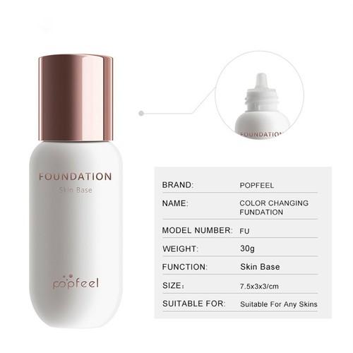Color Changing Liquid Foundation Warm Skin Tone Base Makeup Foundation 30ml - Picture 7 of 12