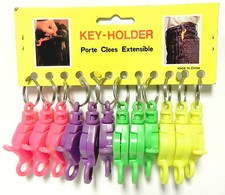 Belt Clip Key Holder New Plastic Assorted Colors Wholesale Lot of 12