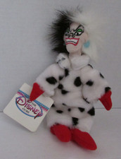 VINTAGE 90's Disney Store 101 Dalmatians Cruella Bean Bag Plush NWT