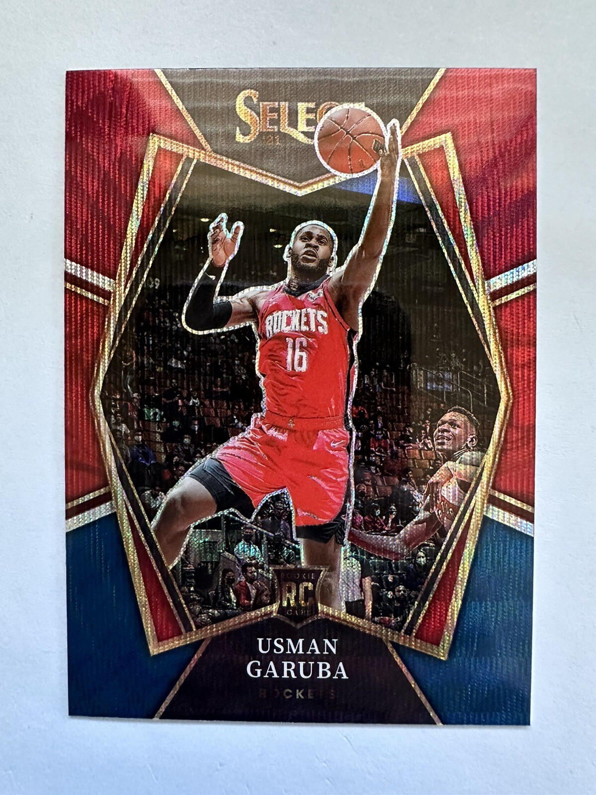 2021-22 Panini Select Premier Level Tri-Color Prizm Usman Garuba #161 Rookie RC