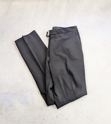 Prada Trousers Dress Pants Black Men 48 Pleated Polyester Elastane
