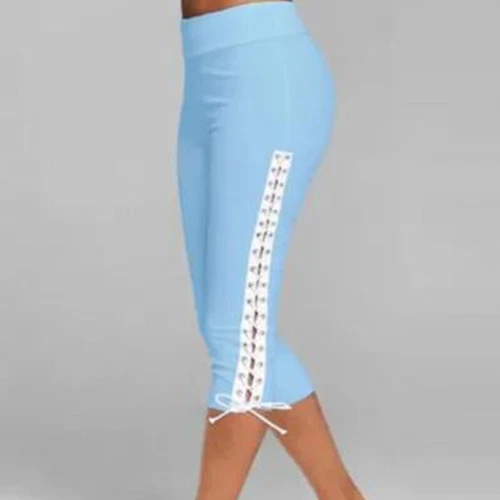 Summer Women's Capri Pants Casual Stretch Cropped Joggers Loose Trousers Fashion - Picture 30 of 44