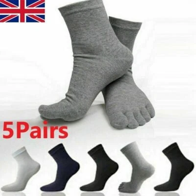 5Pair Mens Five Finger Toe Orthopedic Compression Socks Winter Casual Breathable