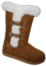 Juicy Couture Womens Size 7 JC Koded Winter Boots Brown Faux Fur Lined NEW
