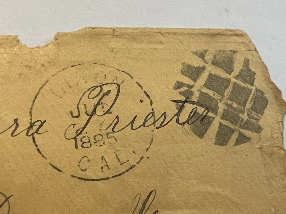 FANCY CANCEL 1885 DIXON CALIFORNIA COVER SENT TO DAVISVILLE YOLO COUNTY - Image 2 of 3