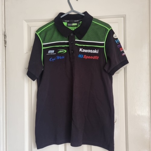 KAWASAKI LADIES POLO SHIRT SIZE M 36" Chest Black Green