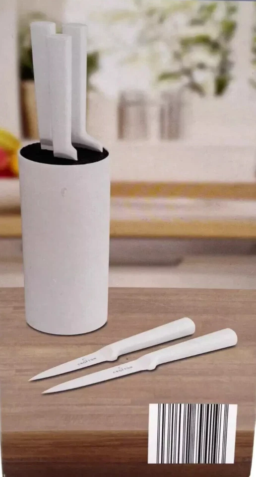 Crofton Messerblock Set, weiß, mit 5 hochwertigen Messern, neu&ovp - Bild 3 von 4