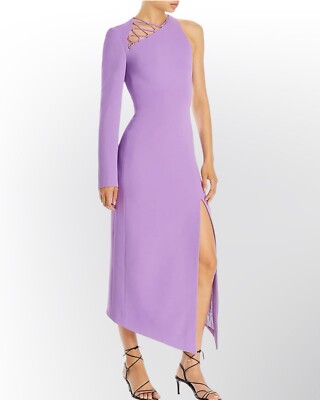 David Koma Womens Lilac Single Arm Elegant Midi Dress Size UK 12 US 8 NWT  $2136 | eBay