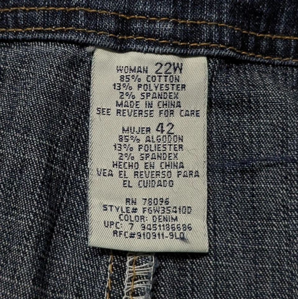 Винтажный Y2K расклешенный кромки джинсовой ткани юбка плюс размер 22 Вт (40 x 26) длина до колена синий Jean - Изображение 4 из 4