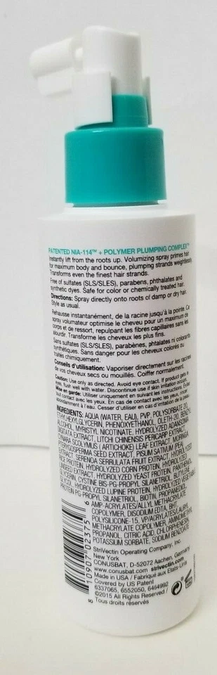 StriVectin HAIR NIA 114 Max Volume Root Lifting Spray 5 oz para cabello fino o plano Foto 3 de 3